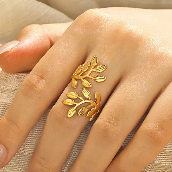 Gold Leaf Ring – alternate view