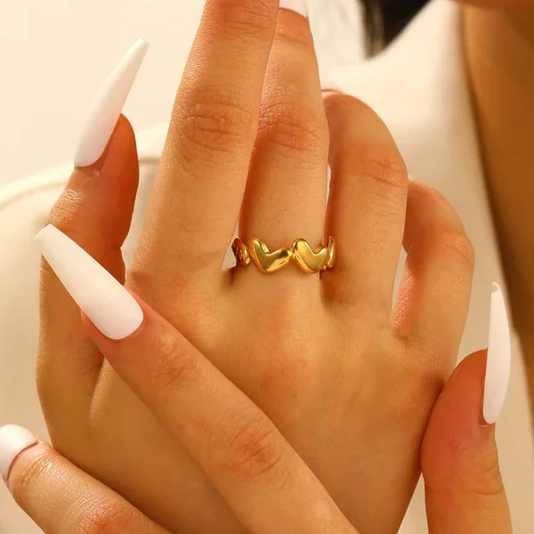 Heart Eternity Ring – alternate view