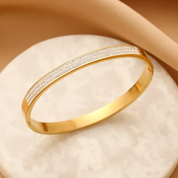 Triple Row Bangle Bracelet – Fine Taraa personalised gifting