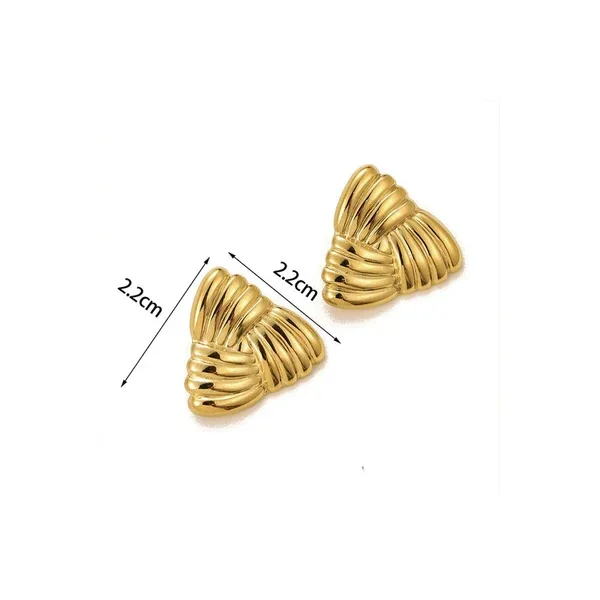 Triangle Stud Earrings – alternate view