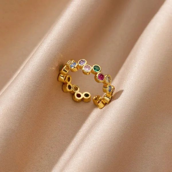 Rainbow Eternity Ring – Fine Taraa personalised gifting