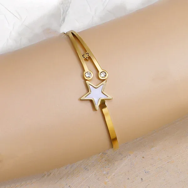White Star Bangle Bracelet – Fine Taraa personalised gifting