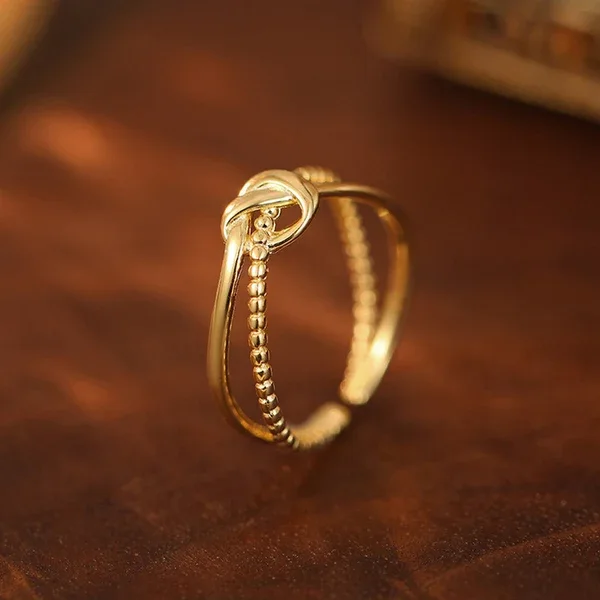 Adjustable Double Band Ring – alternate view