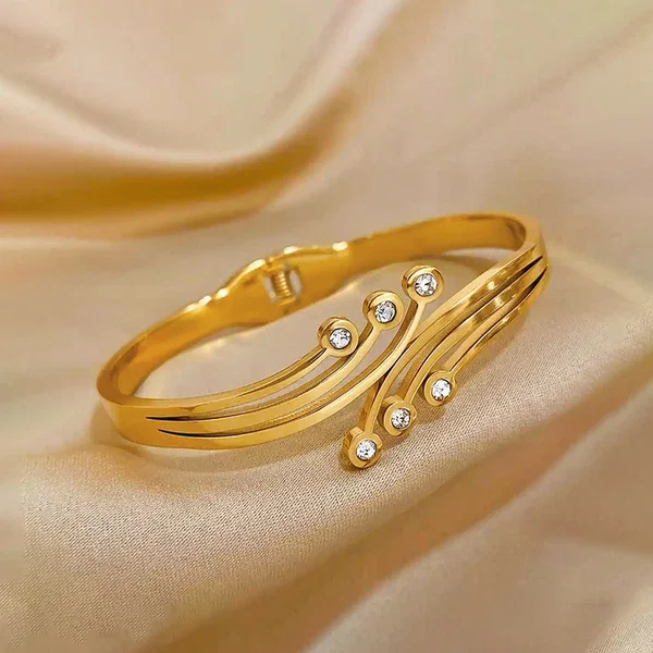 CZ Bypass Bangle Bracelet – Fine Taraa personalised gifting