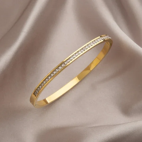 Diamond Tennis Bangle Bracelet – Fine Taraa