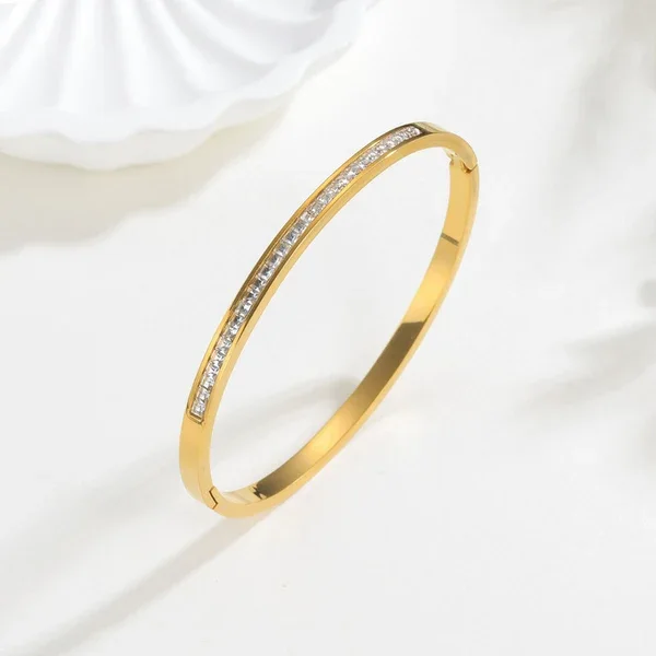 Diamond Tennis Bangle Bracelet – alternate view