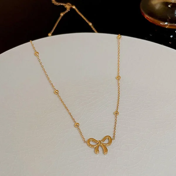 Bow Pendant Necklace – alternate view