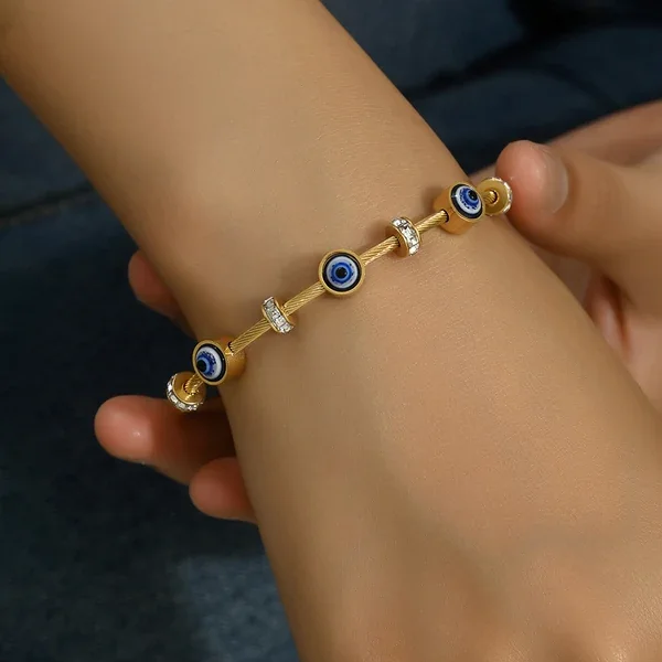 Evil Eye Bangle Bracelet – alternate view