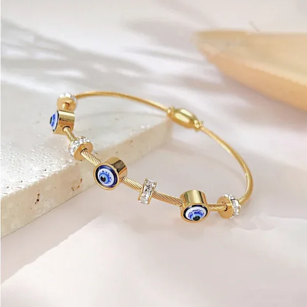 Evil Eye Bangle Bracelet – Fine Taraa personalised gifting