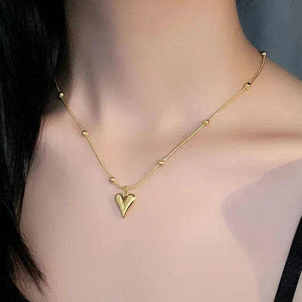 Heart Ball Chain Pendant Necklace – Fine Taraa personalised gifting