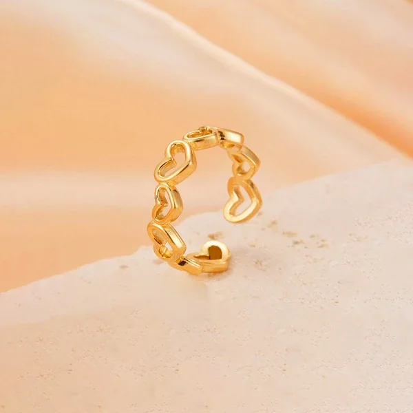 Heart Chain Adjustable Ring – Fine Taraa
