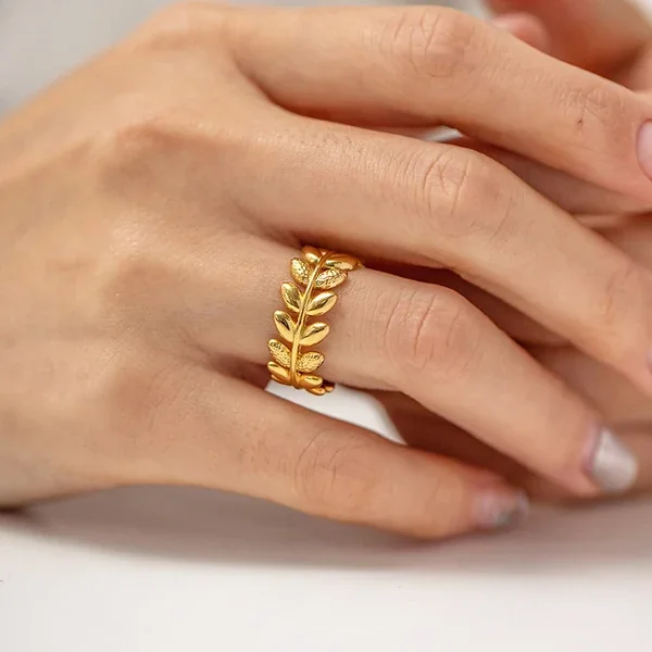 Leaf Adjustable Ring – alternate view
