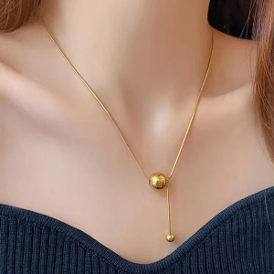 18k Gold-Plated Anti Tarnish Spherical Pendant